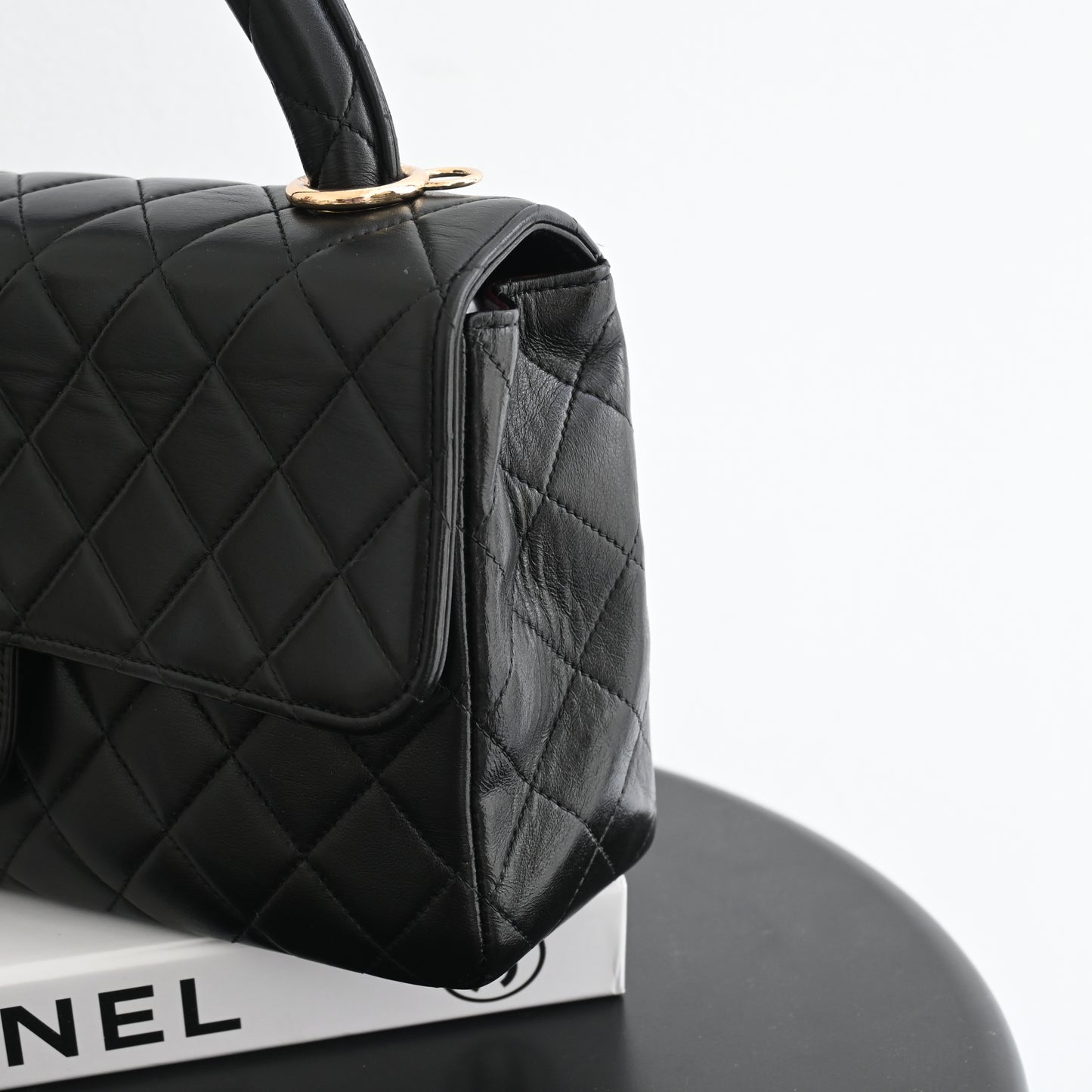 Chanel Top Handle Kelly Parent Flap Bag