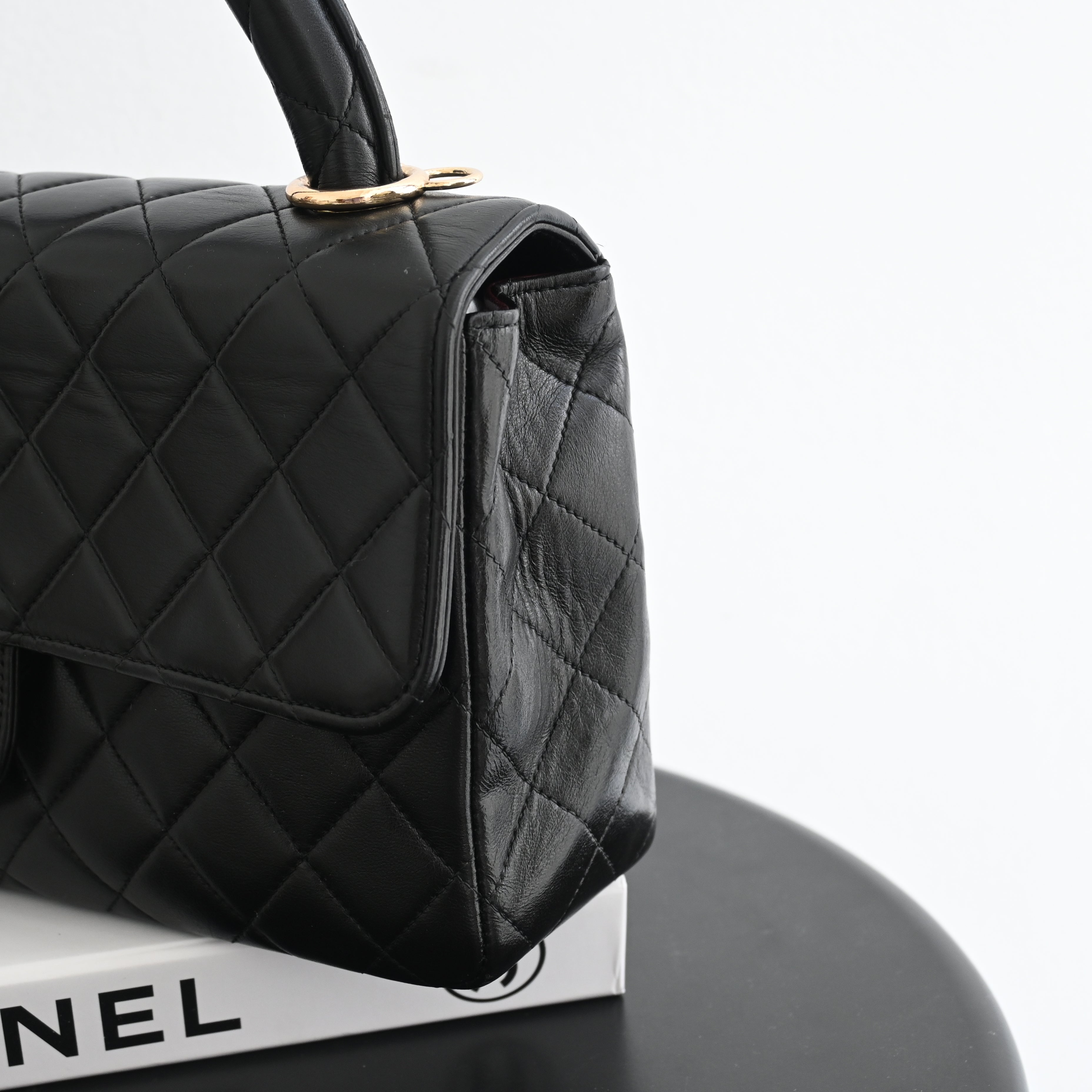 Chanel Top Handle Kelly Parent Flap Bag - Leluxe Vintage Sdn. Bhd.