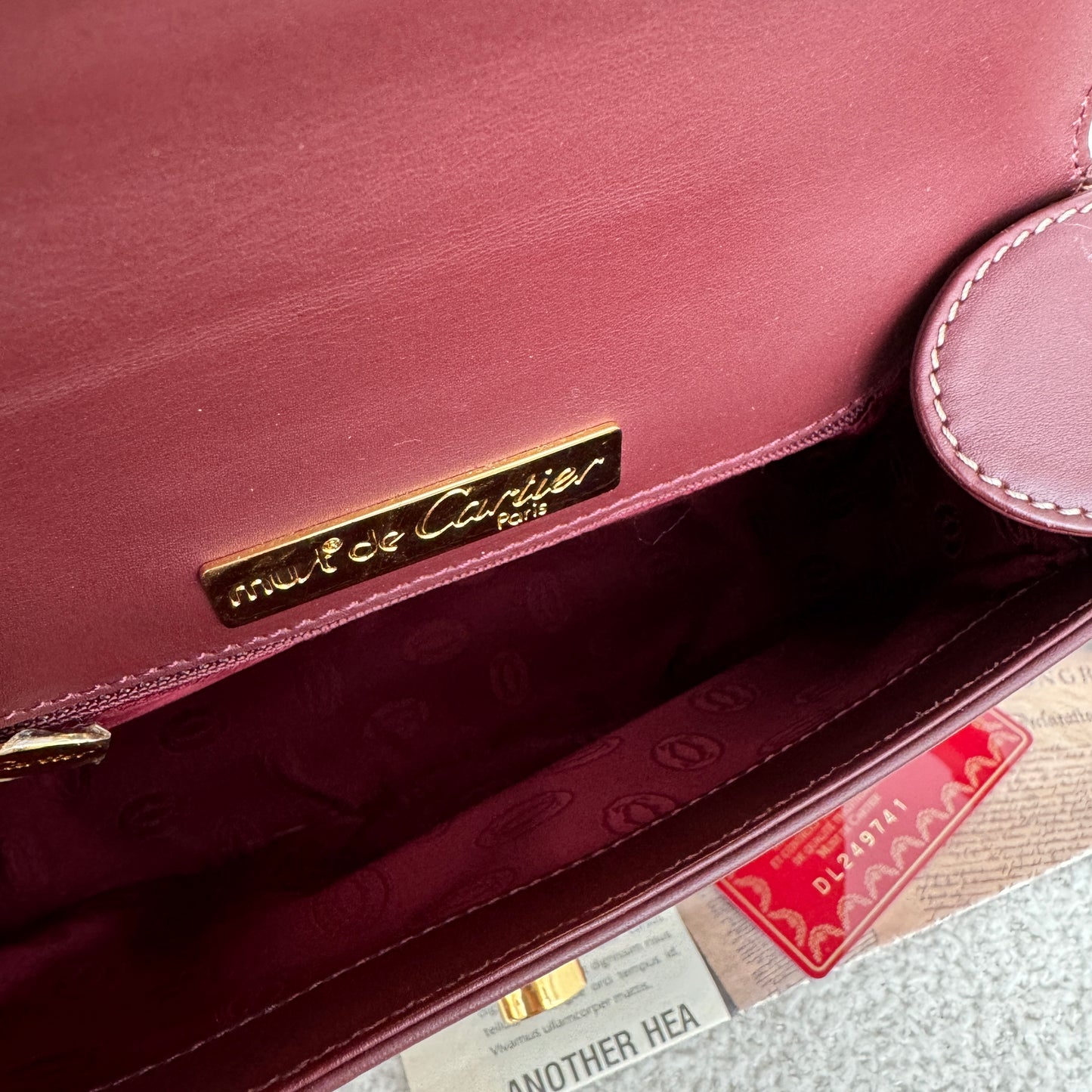 Must de Cartier Burgundy Crossbody Bag