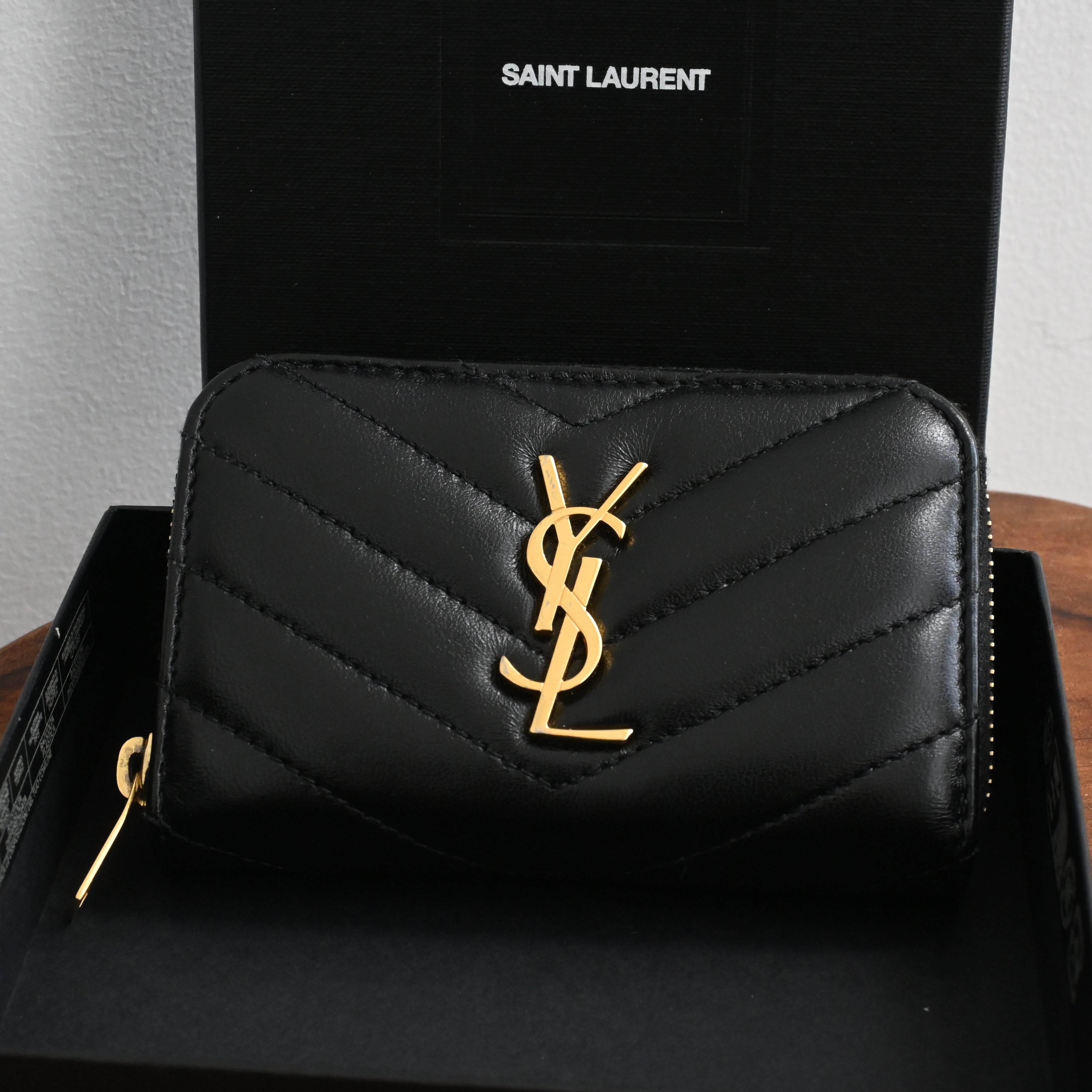 YSL Cassandre Matelasse Coin Card Wallet