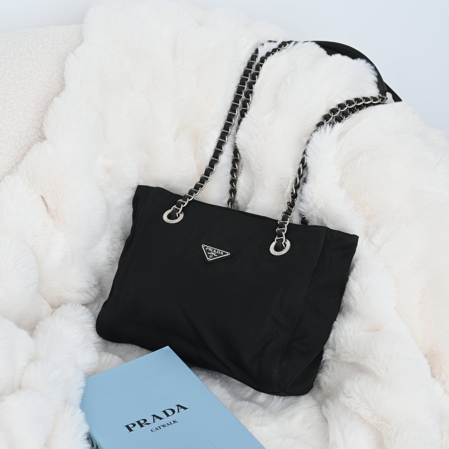 Prada Nylon Chain Shoulder Bag