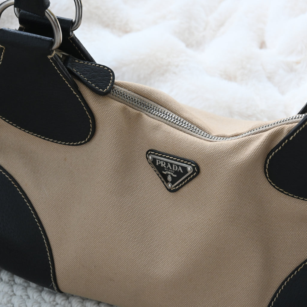 Prada Canvas Hobo - Leluxe Vintage Sdn. Bhd.