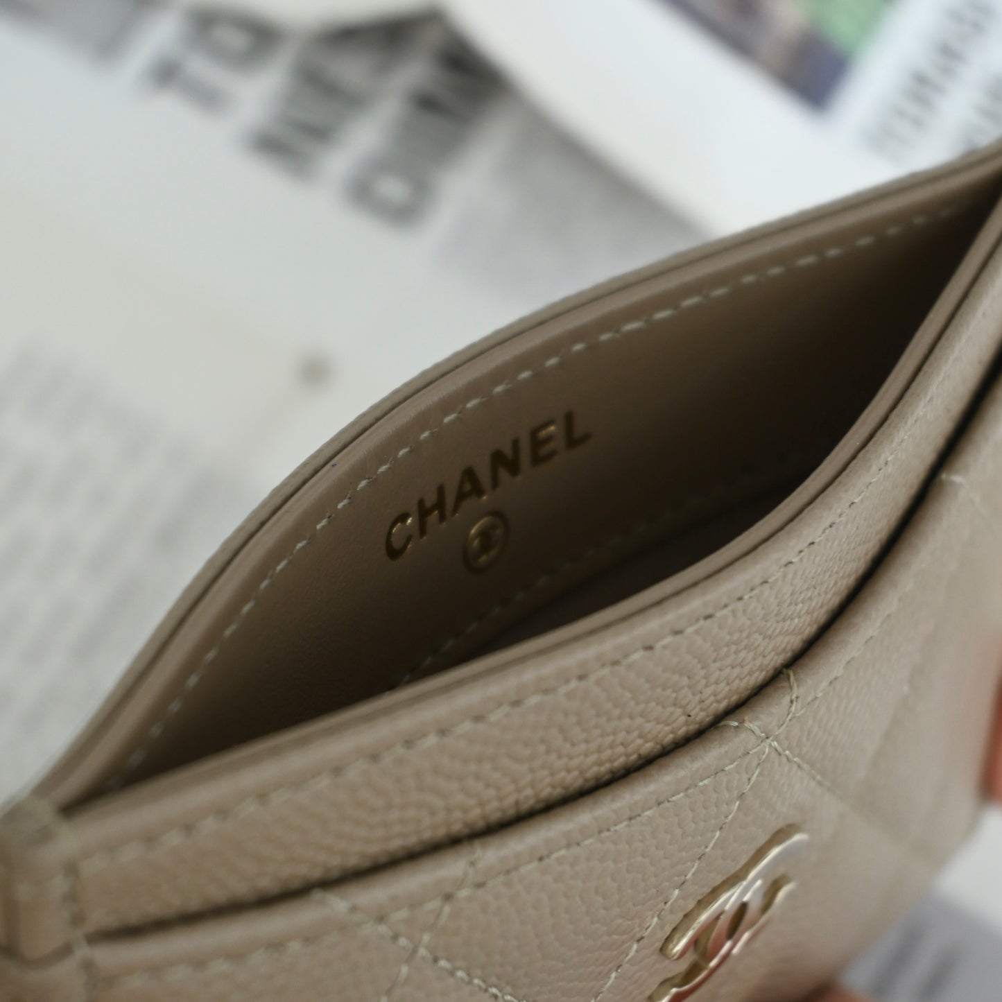 Chanel Classic Cardholder Beige
