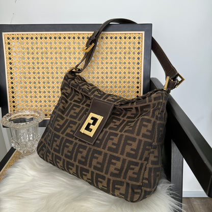 Fendi Zucca Mamma Baguette Bag - Leluxe Vintage Sdn. Bhd.