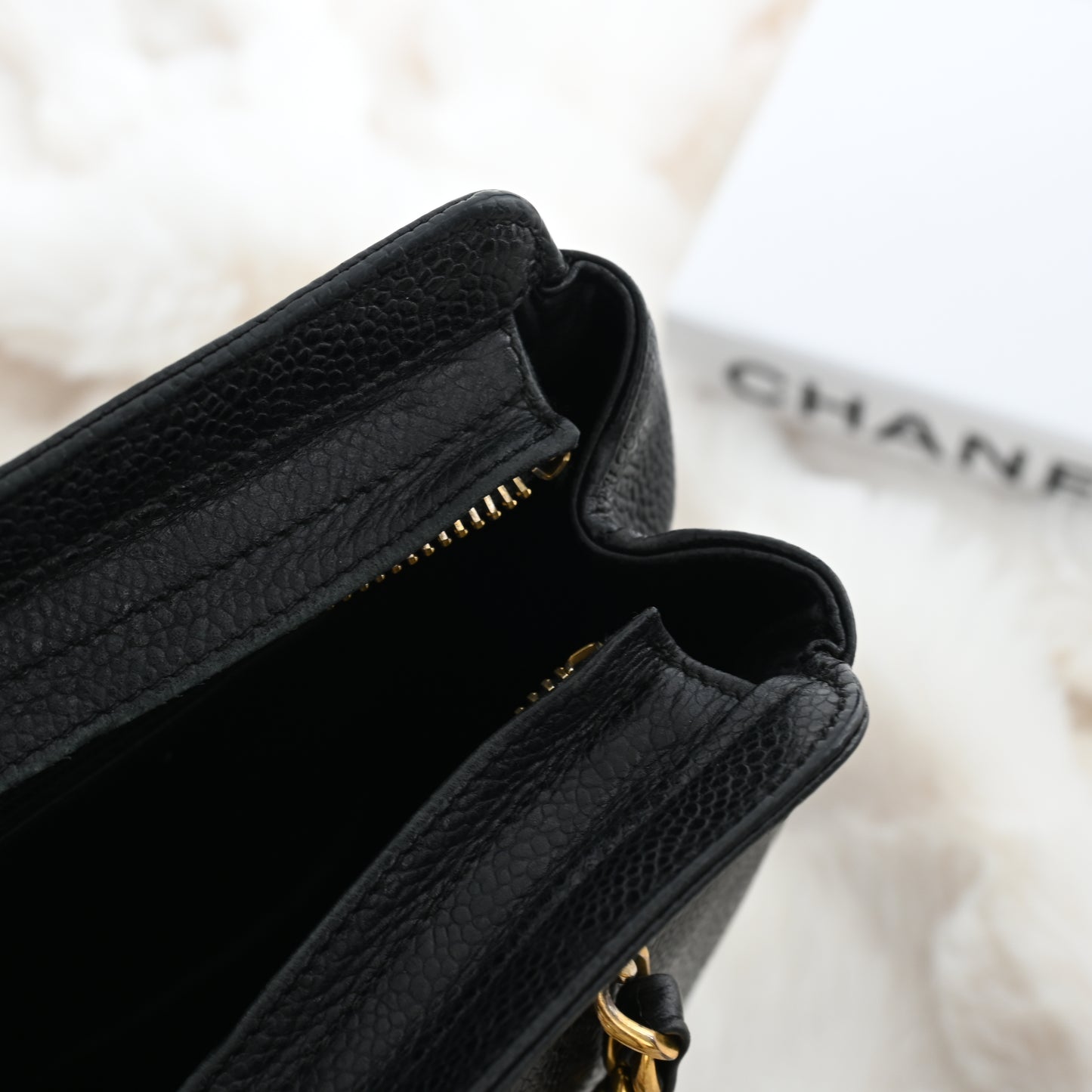 Chanel Triple CC Logo Chain Tote with Gold Ball