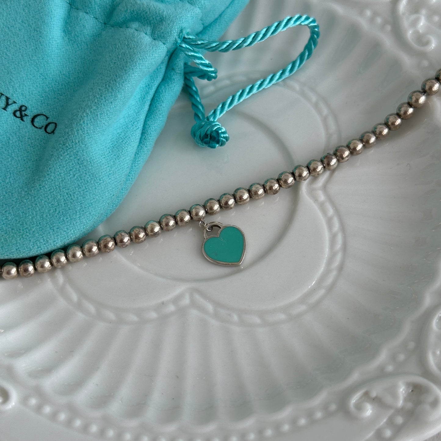 Return To Tiffany 925 Silver Bead Bracelet