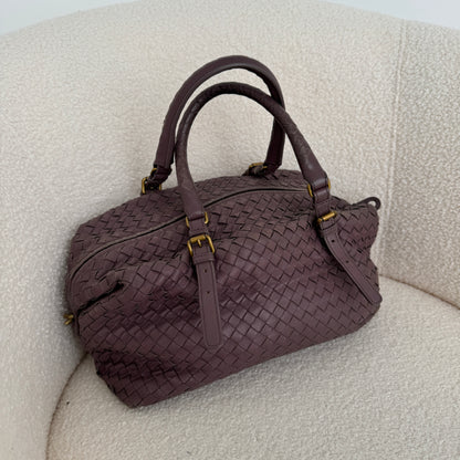 Bottega Veneta Violet Boston Bag