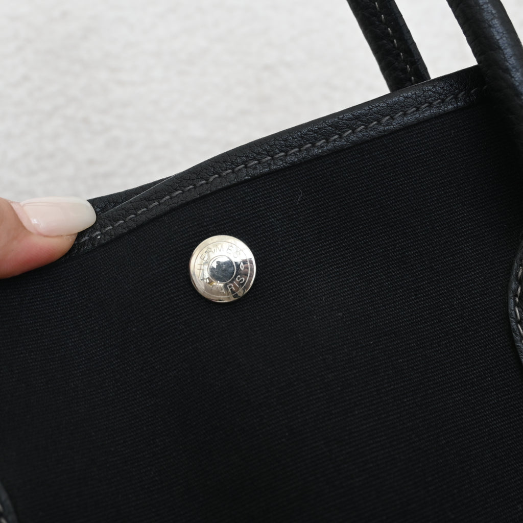 Hermès Garden Party 36 PM Toile Officier × Negonda Black SHW - T:2015 - Leluxe Vintage Sdn. Bhd.