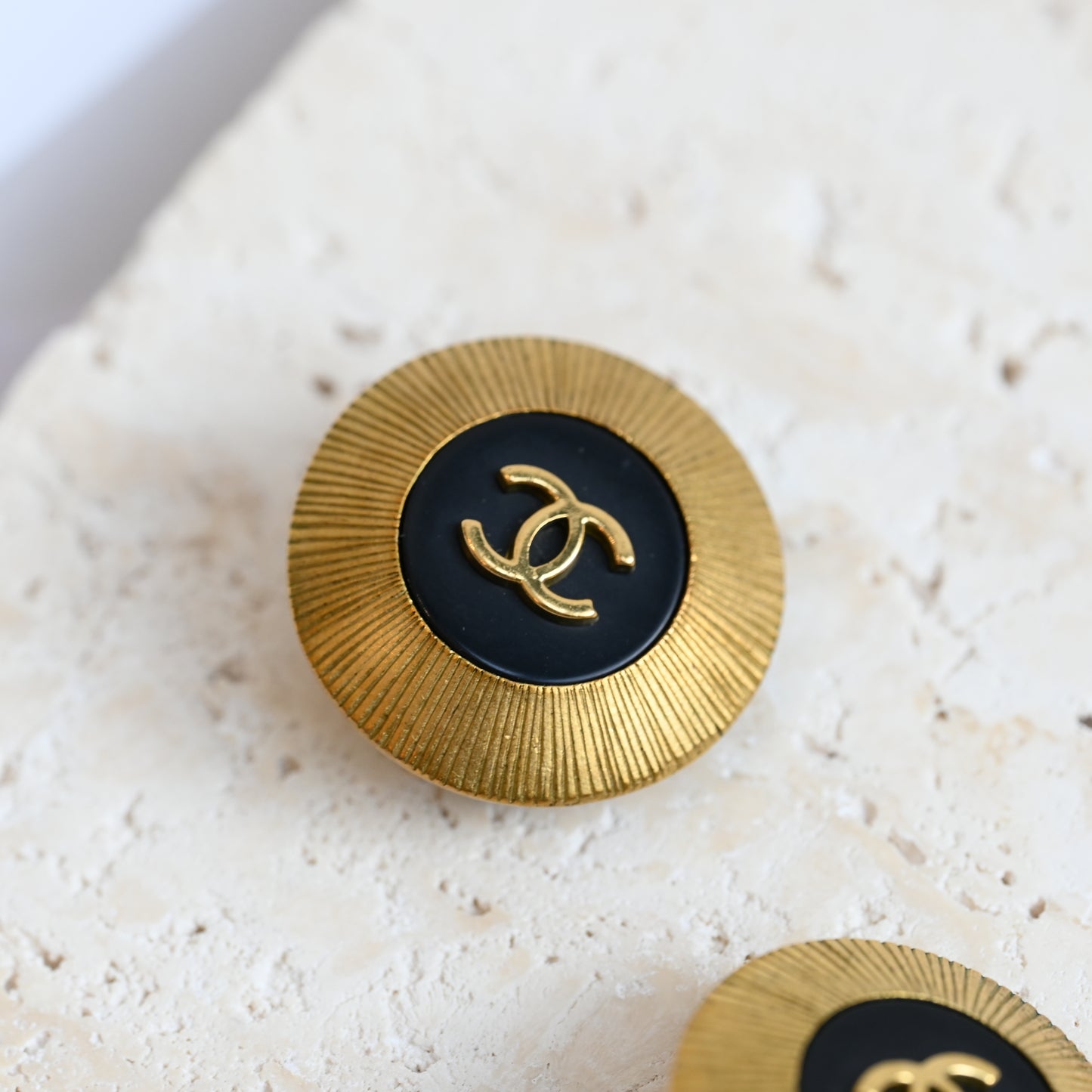 Chanel CC Button Earclip