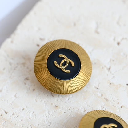 Chanel CC Button Earclip