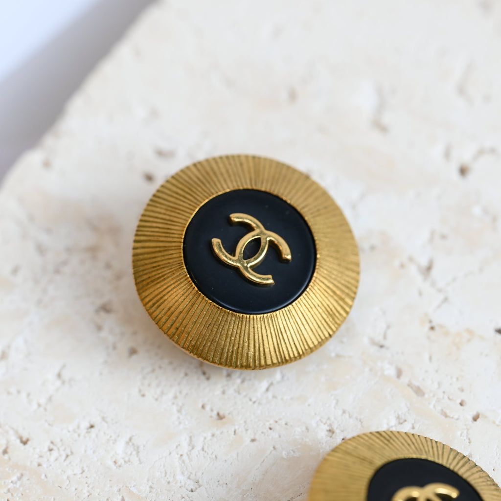 Chanel CC Button Earclip - Leluxe Vintage Sdn. Bhd.
