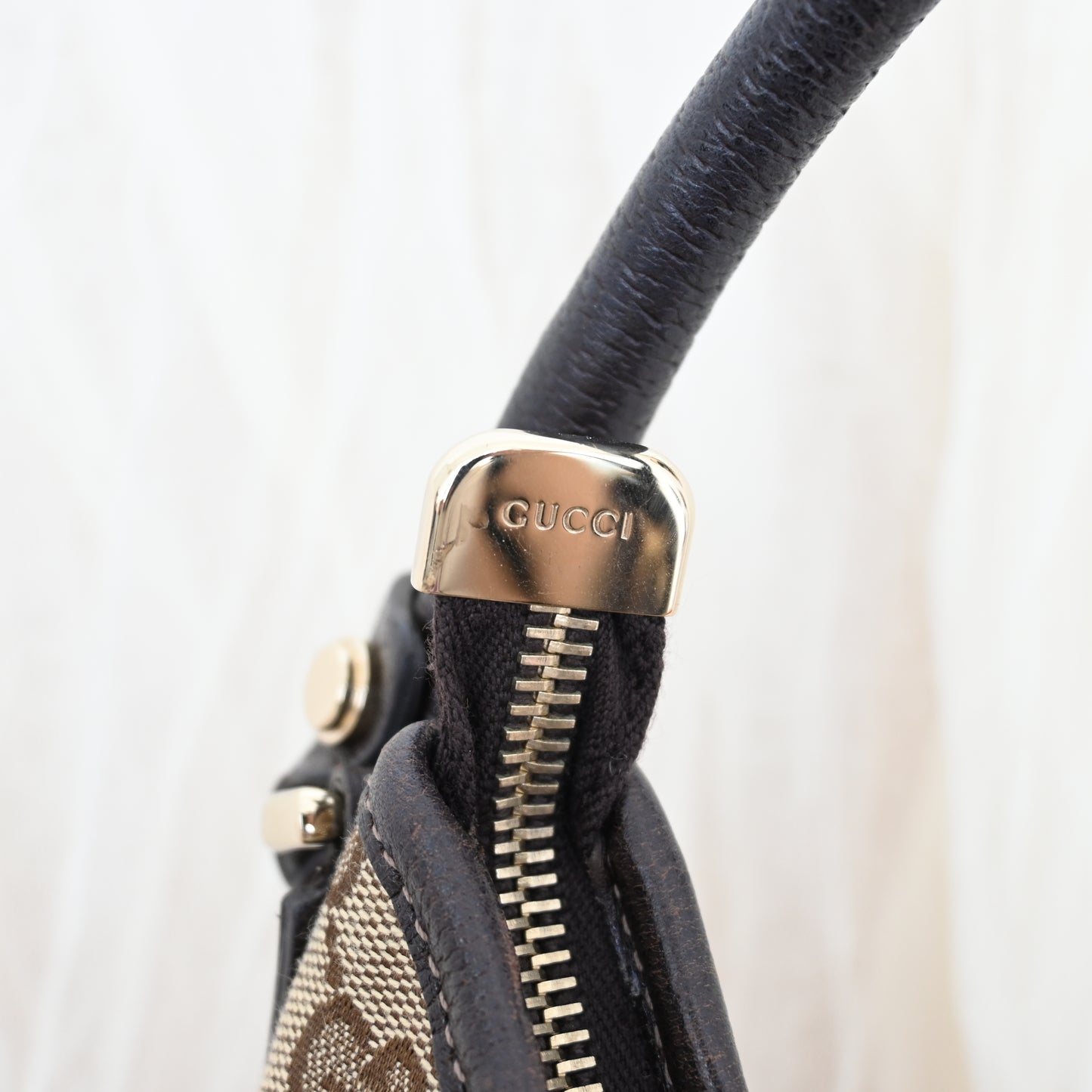 Gucci Abbey Canvas D Ring Hobo Bag