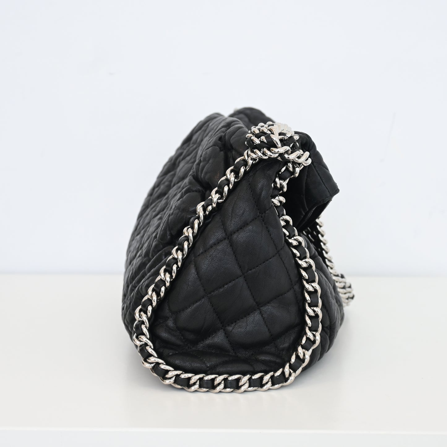 Chanel Chain Around Aged Calfksin Hobo SHW