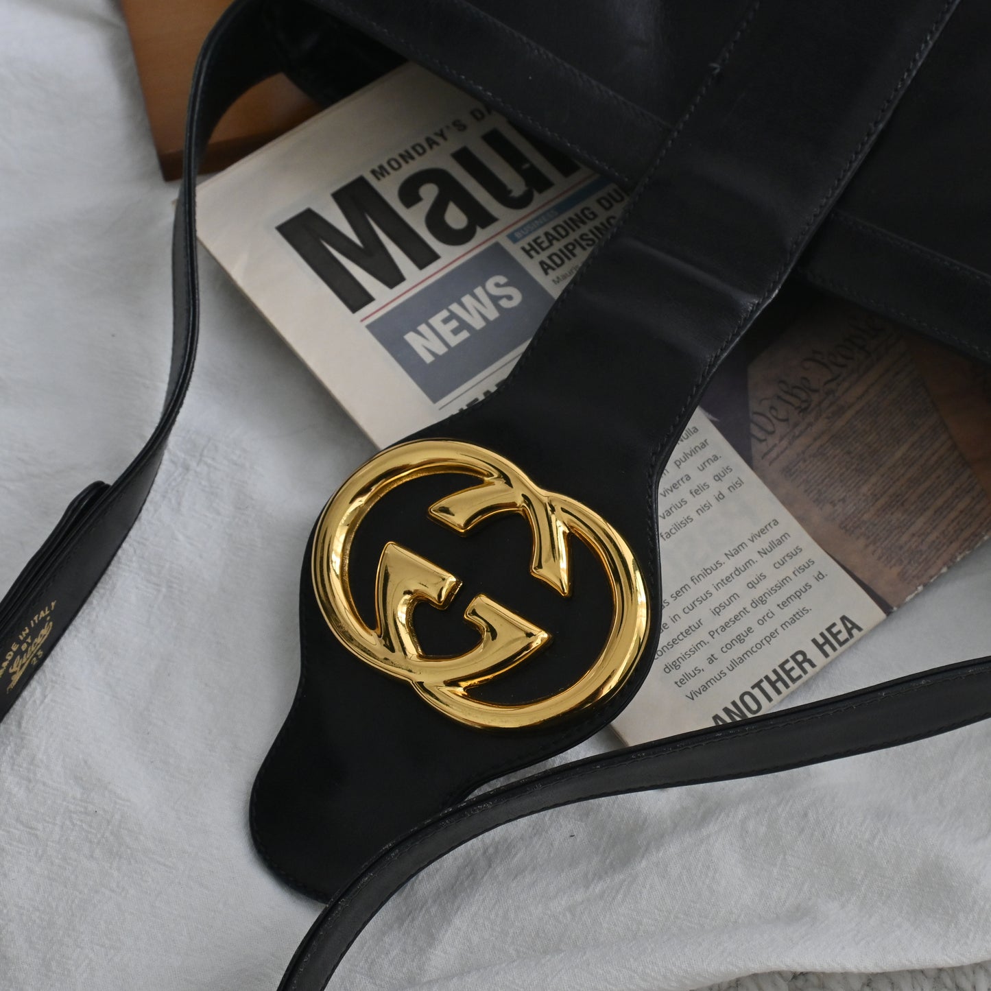 Old Gucci GG Bucket Bag