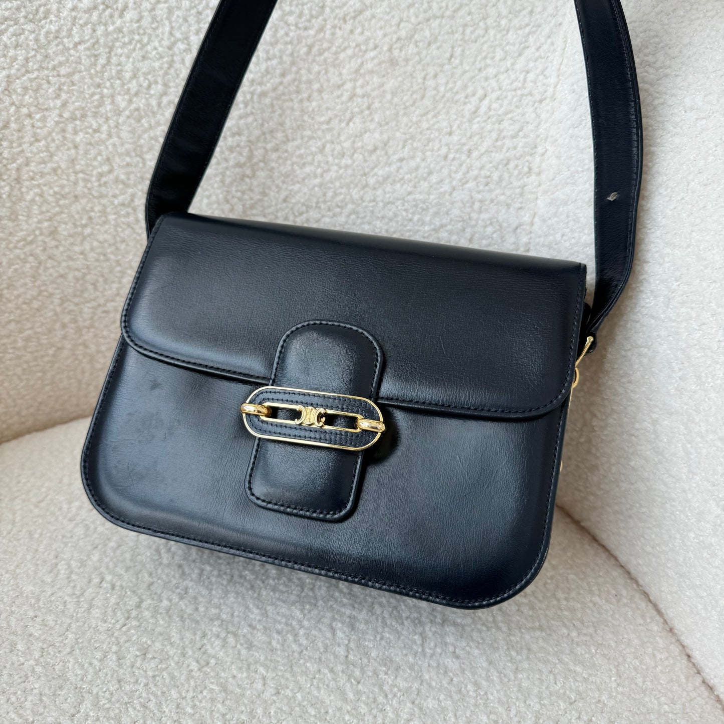 Celine Triomphe Bag in Navy