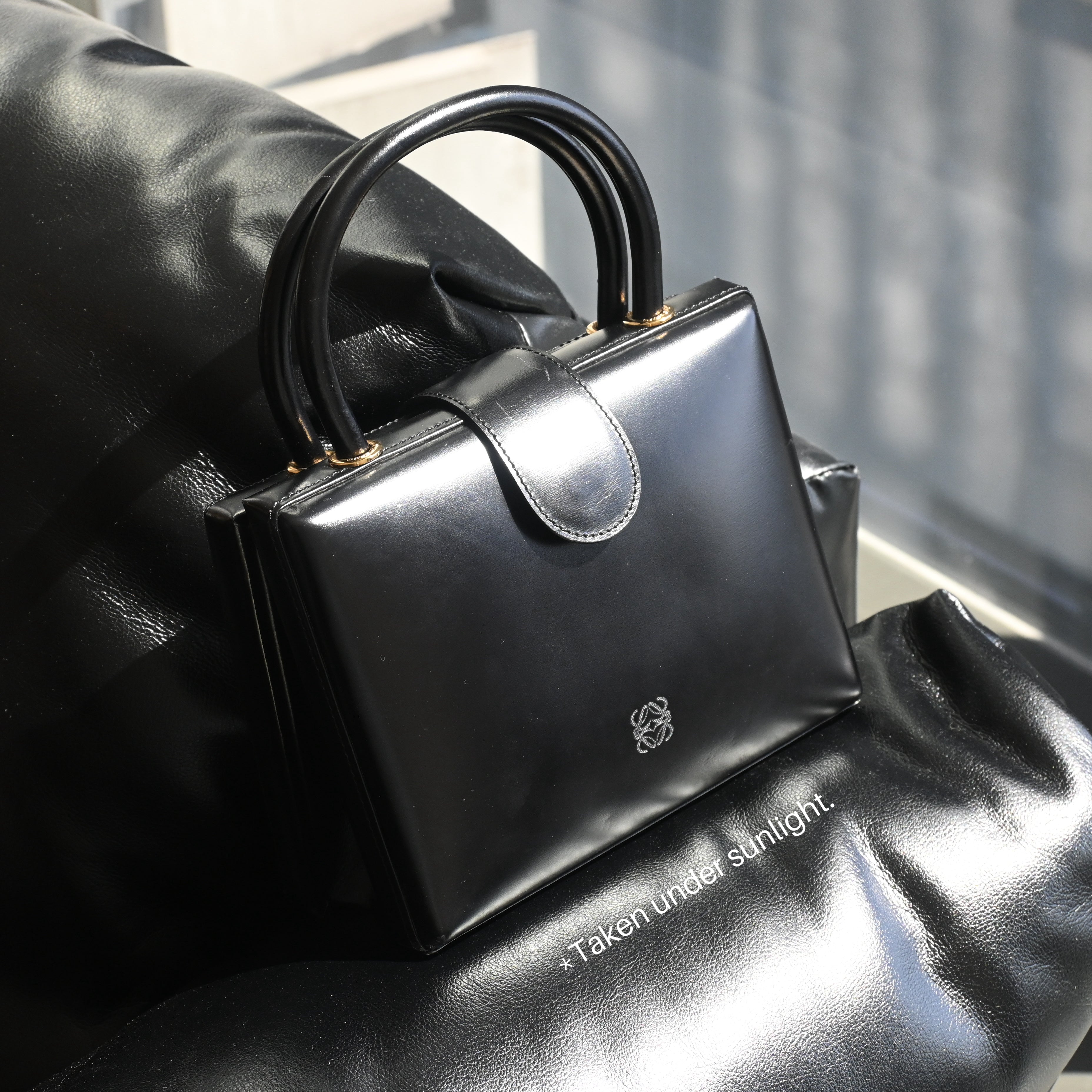 Loewe Anagram Logo Box Leather Mini Bag - Leluxe Vintage Sdn. Bhd.