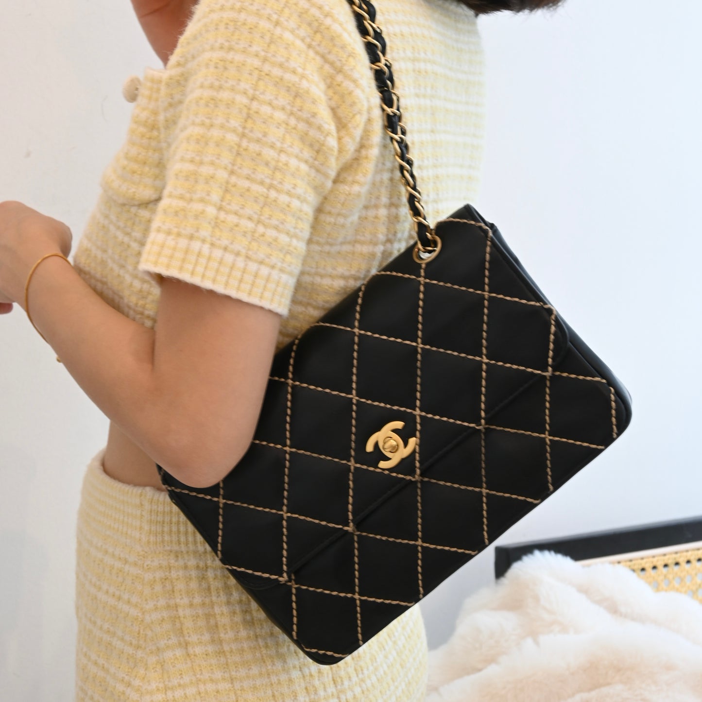 Chanel Wild Stitch Flap Chain Bag