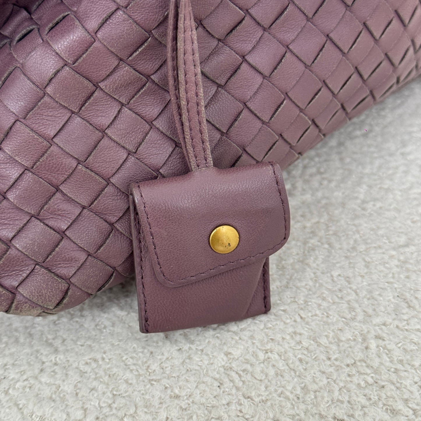 Bottega Veneta Violet Boston Bag