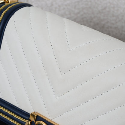 Chanel Cruise Chevron Boy Old Medium Braided Flap