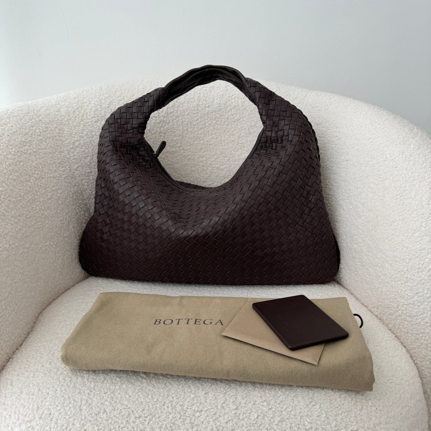 Bottega Veneta  Dark Brown Hobo Bag Medium - Leluxe Vintage Sdn. Bhd.