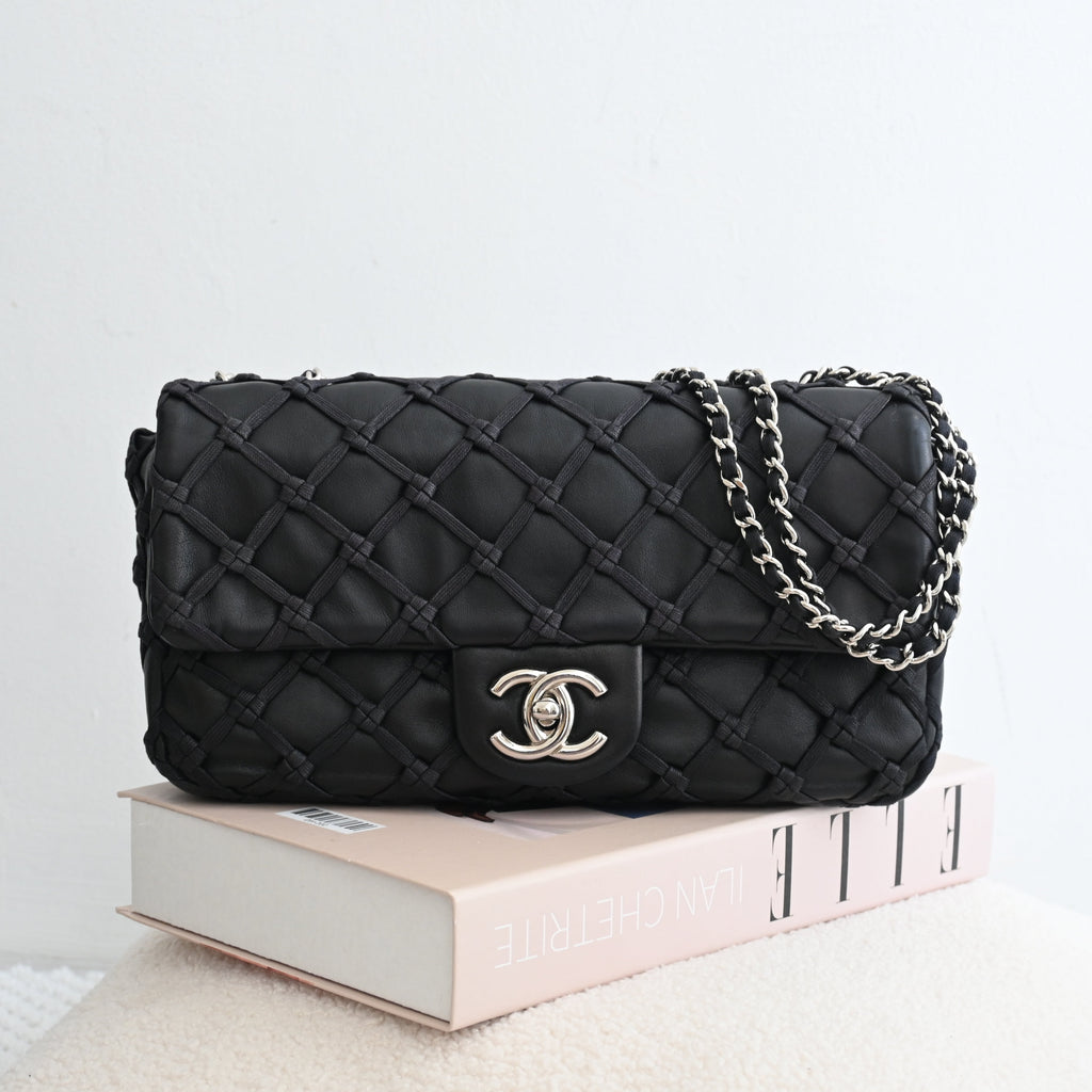 Chanel Lambskin Canebiers Net Flap Bag Small - Leluxe Vintage Sdn. Bhd.