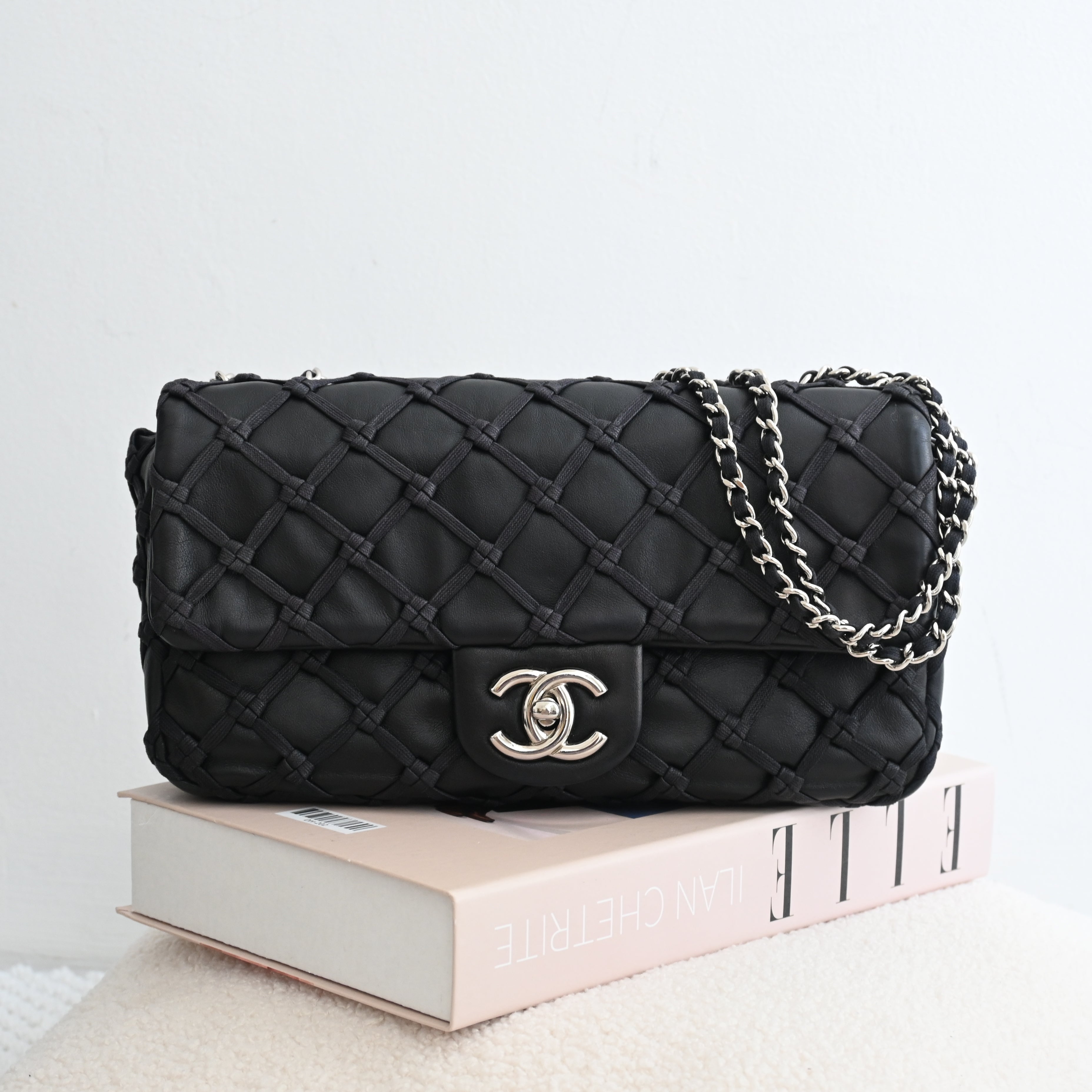 Chanel Lambskin Canebiers Net Flap Bag Small - Leluxe Vintage Sdn. Bhd.