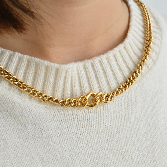 Christian Dior Textured Chain Necklace