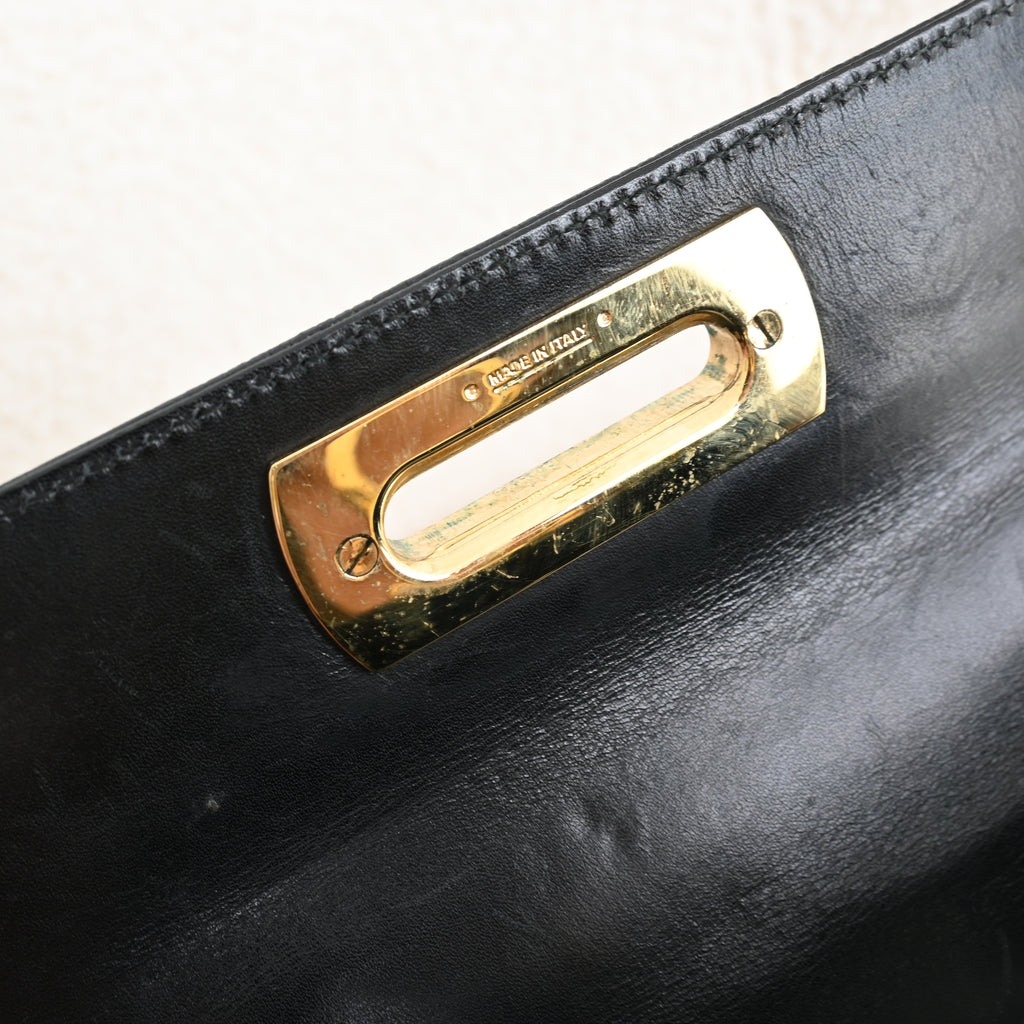 Salvatore Ferragamo Gancini Kelly Small in Embossed Lizard Leather - Leluxe Vintage Sdn. Bhd.