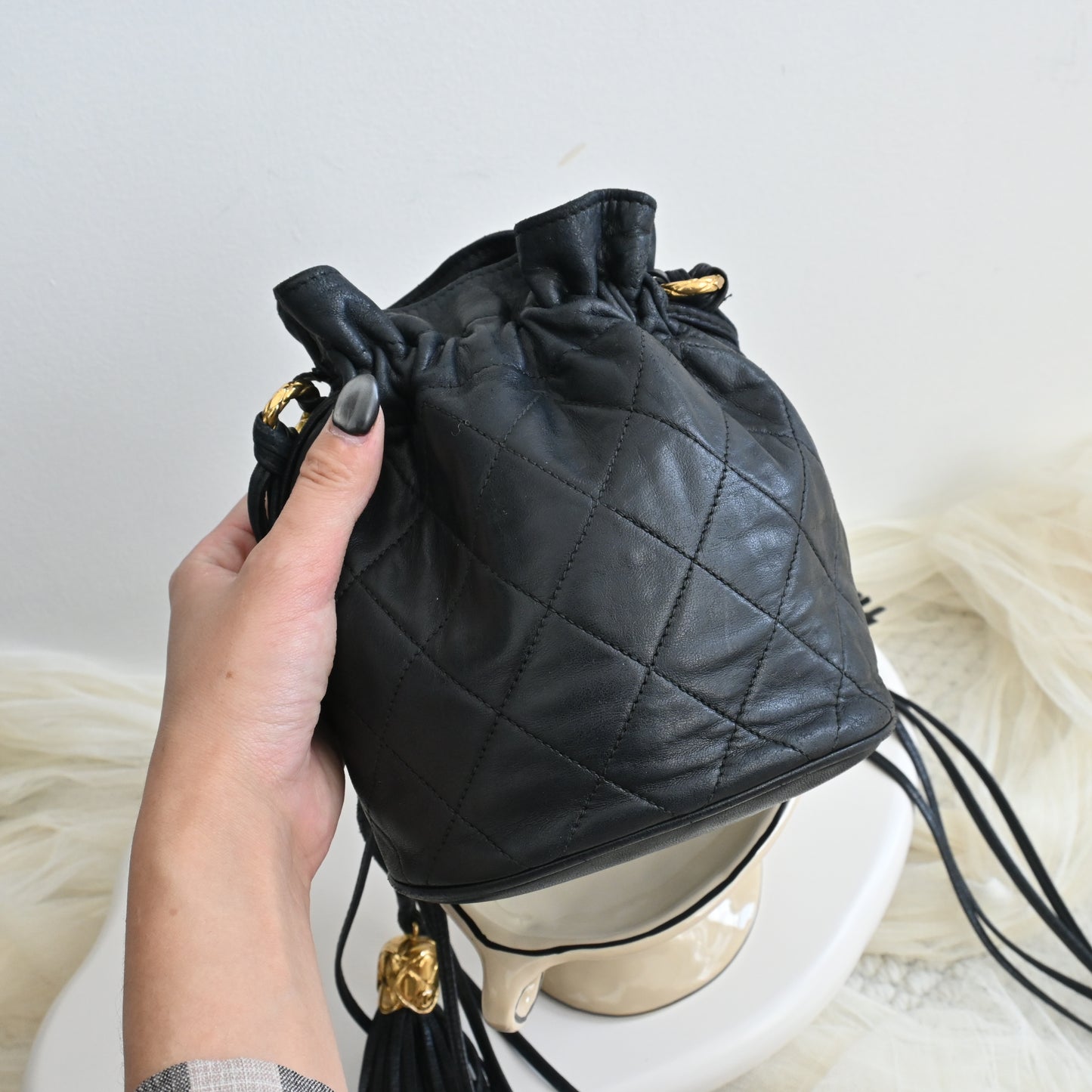 Chanel Mini Tassel Bucket Bag