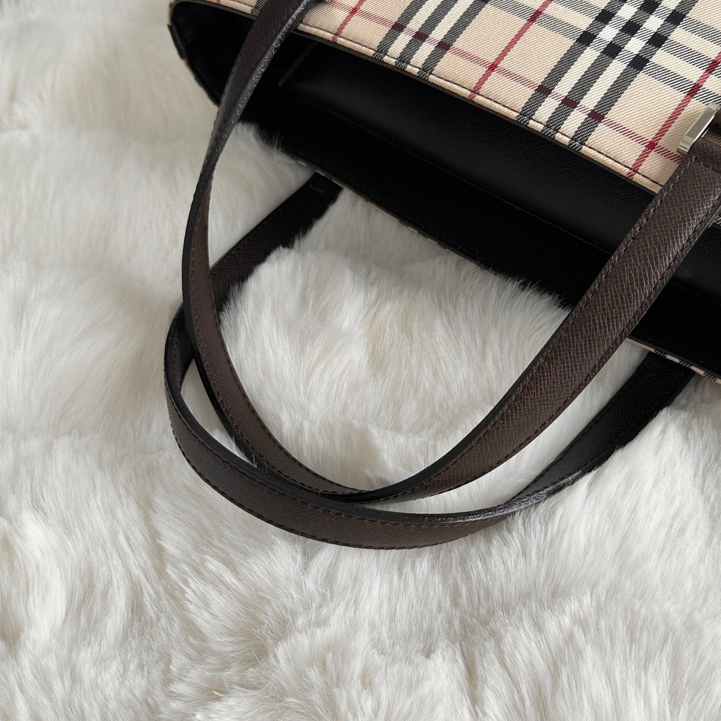 Burberry Nova Check Tote in beige