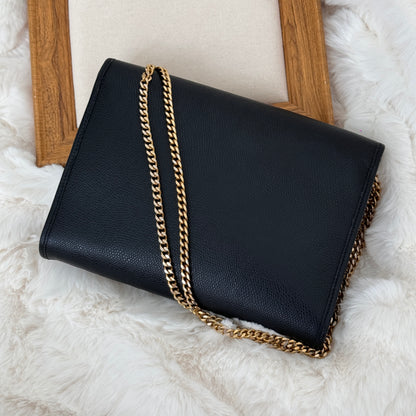 Dior Black Leather Chain Bag