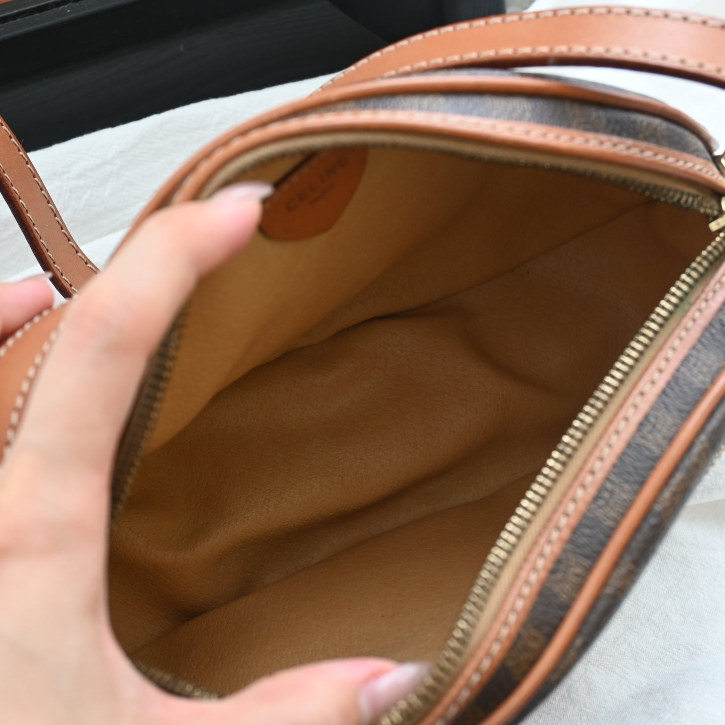 Celine Triomphe Macadam Crossbody Bag