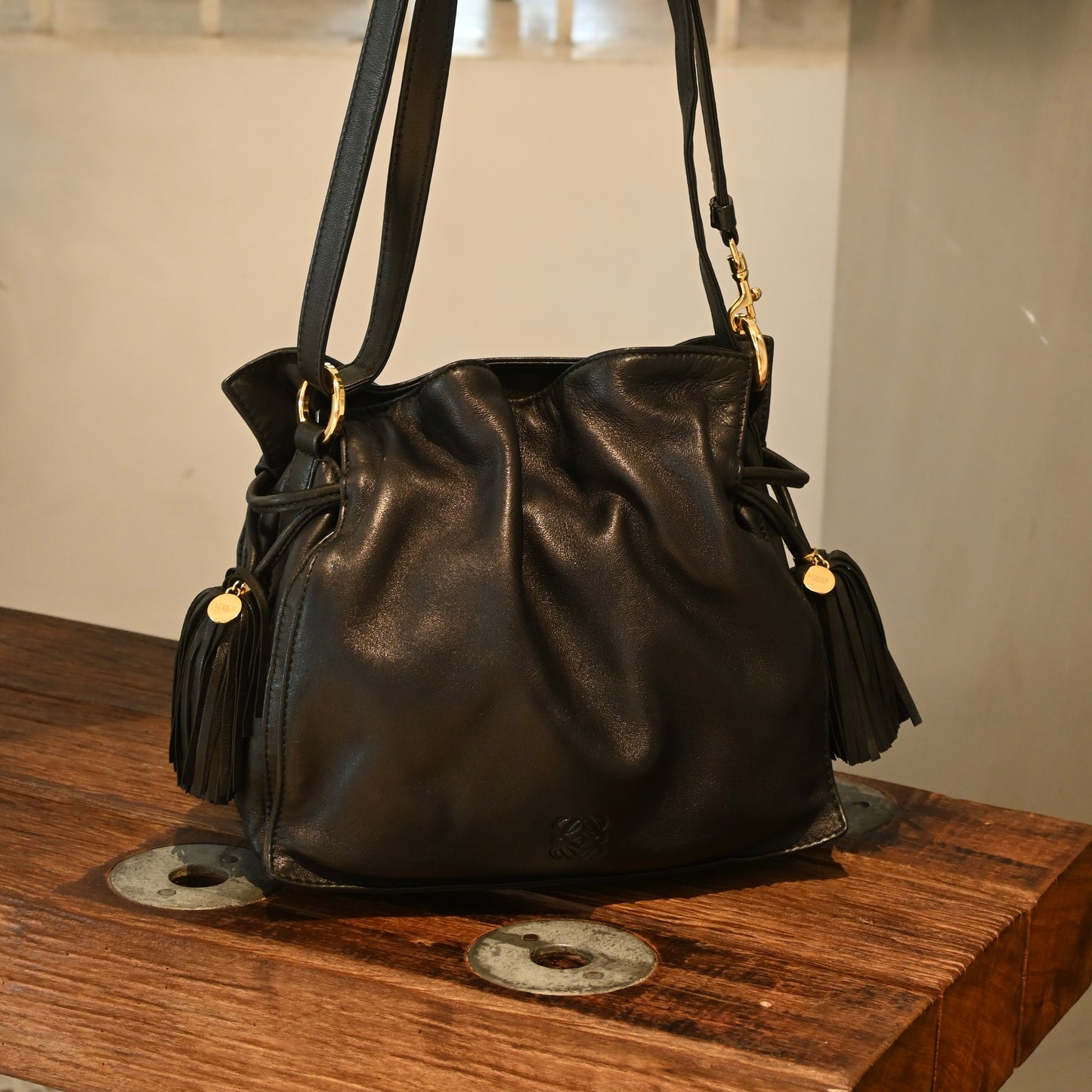 Loewe Flamenco Tassel Small Drawstring Bag