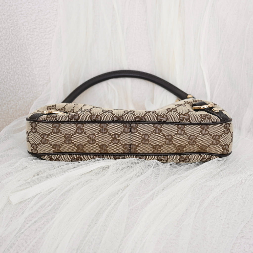 Gucci Abbey Canvas D Ring Hobo Bag - Leluxe Vintage Sdn. Bhd.