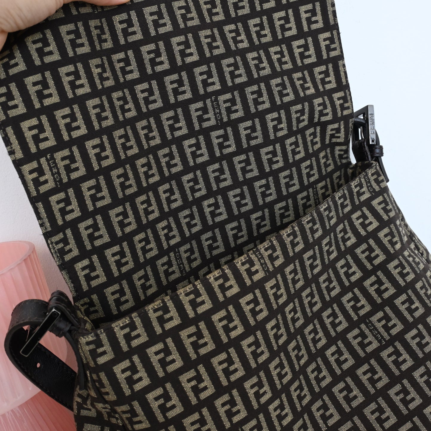 Fendi Zucchino Mamma Baguette Canvas