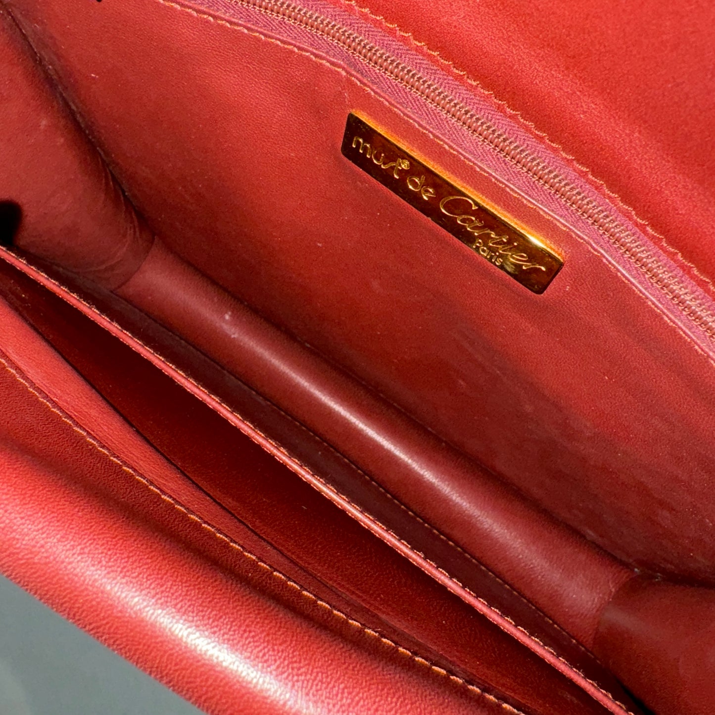 Cartier Must De Cartier Bordeaux Envelope Bag