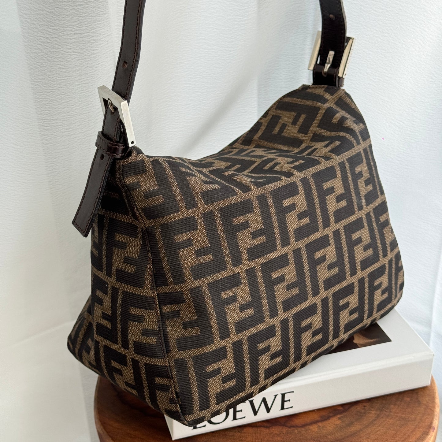 Fendi Zucca Shoulder Bag Double Flap