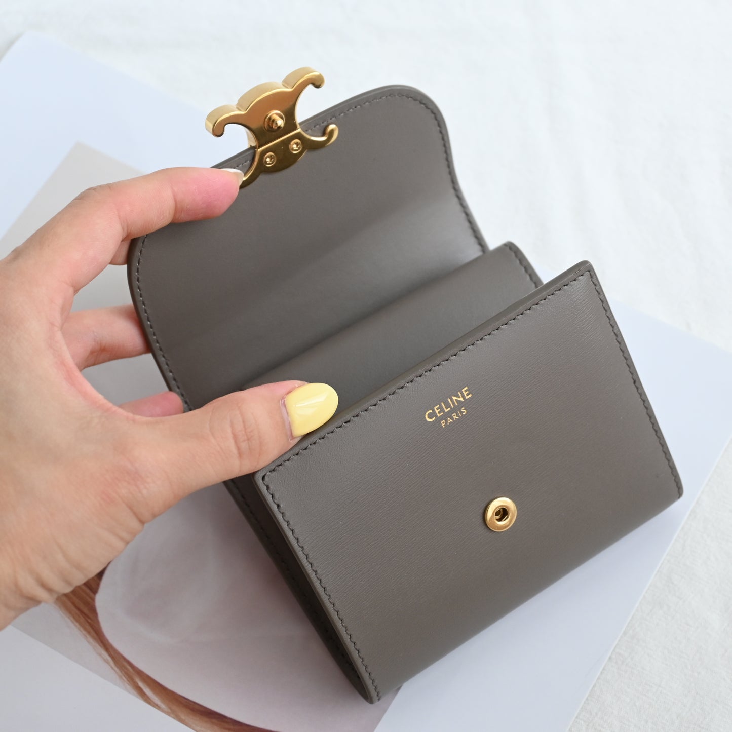 Celine Small Flap Triomphe Trifold Wallet