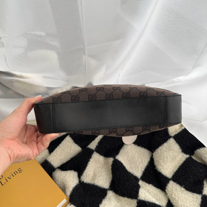 Gucci GG Canvas Small Black Hobo