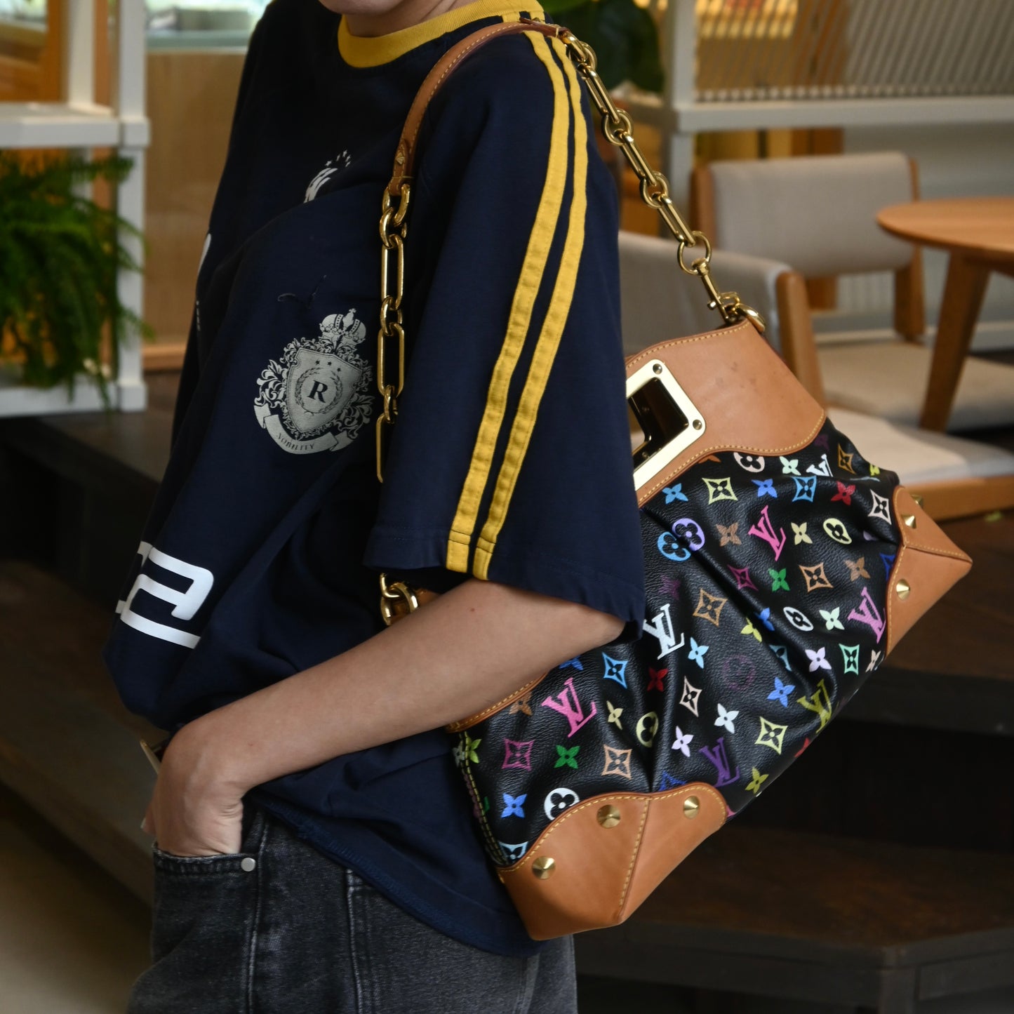 Louis Vuitton Black Multicolour Judy MM