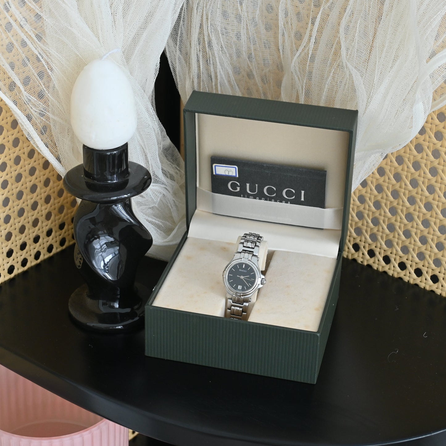 Gucci 9040L Date Black Dial Watch