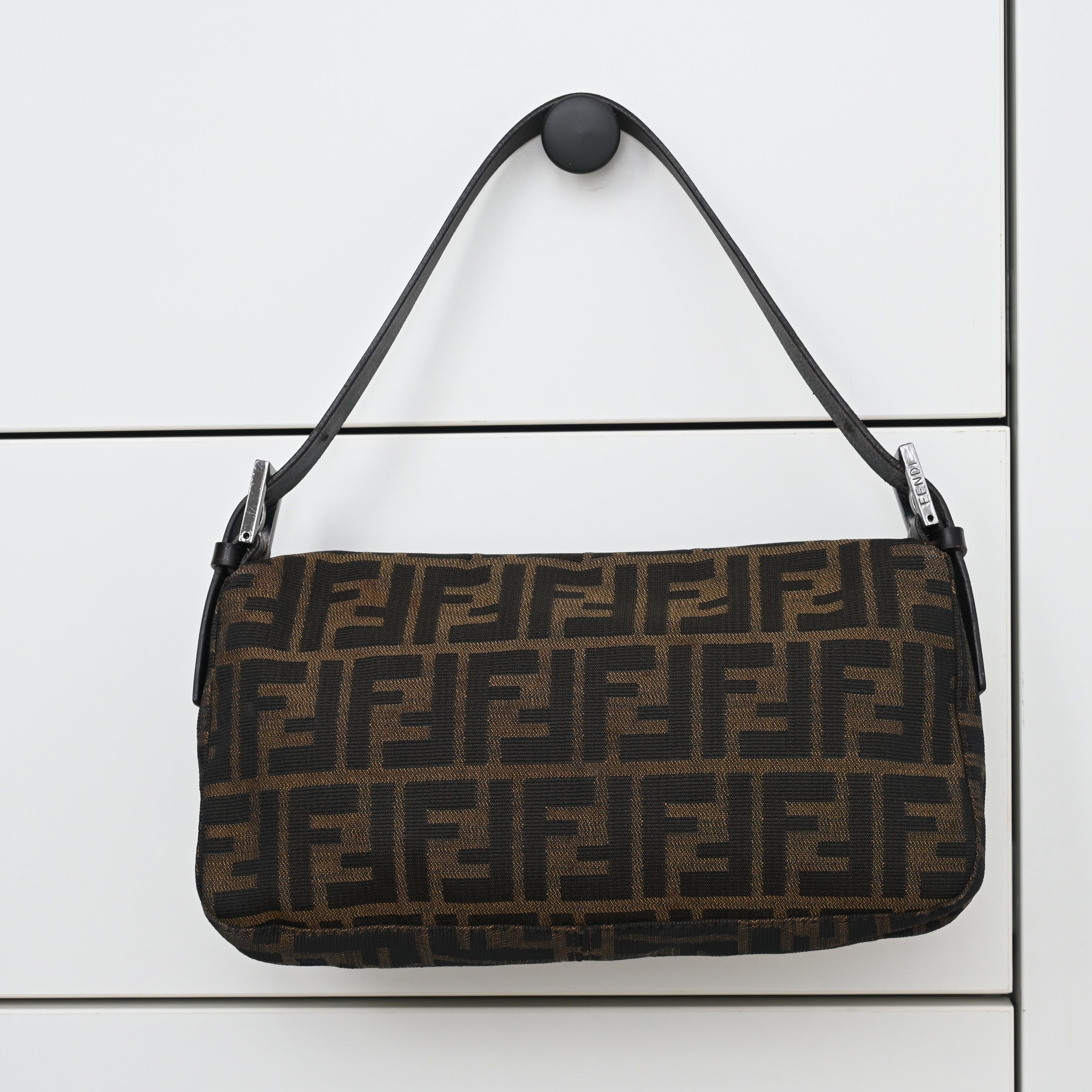 Fendi Zucca Mamma Baguette Shoulder Bag
