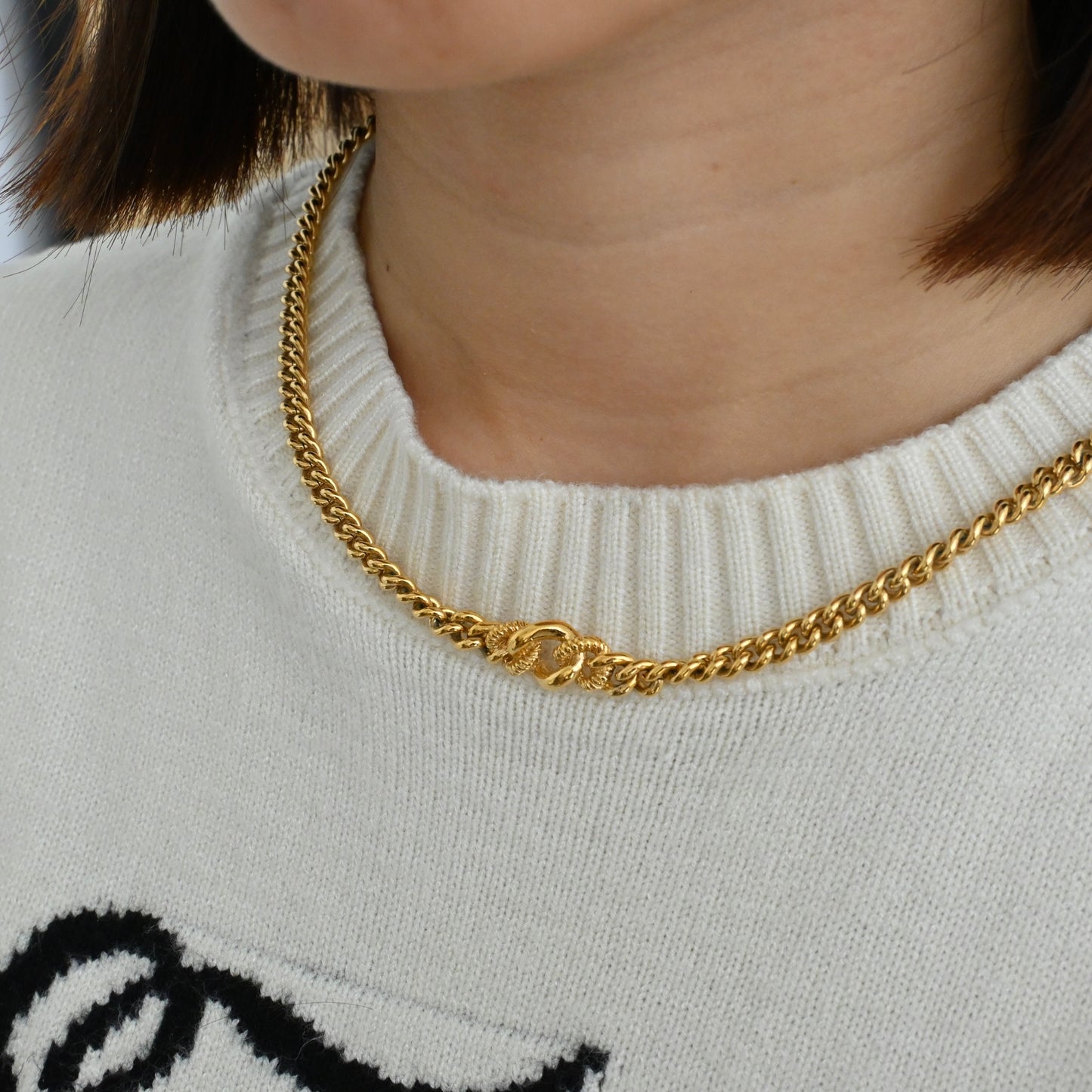 Christian Dior Textured Chain Necklace