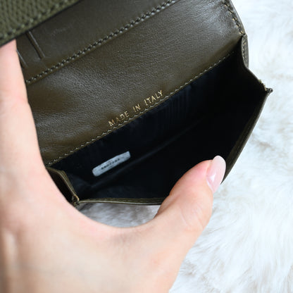 Chanel Khaki Trifold Cardholder