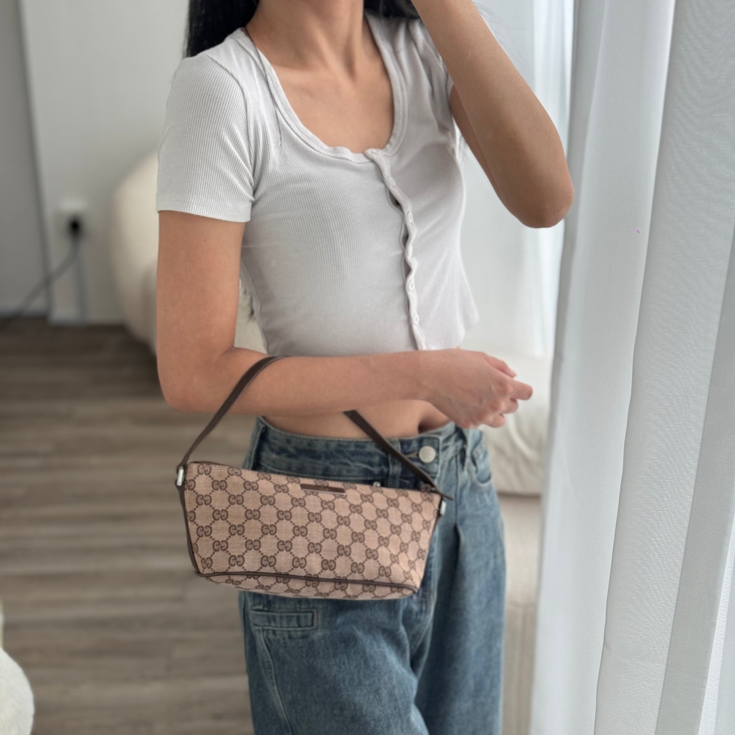 Gucci GG Boat Pochette Canvas