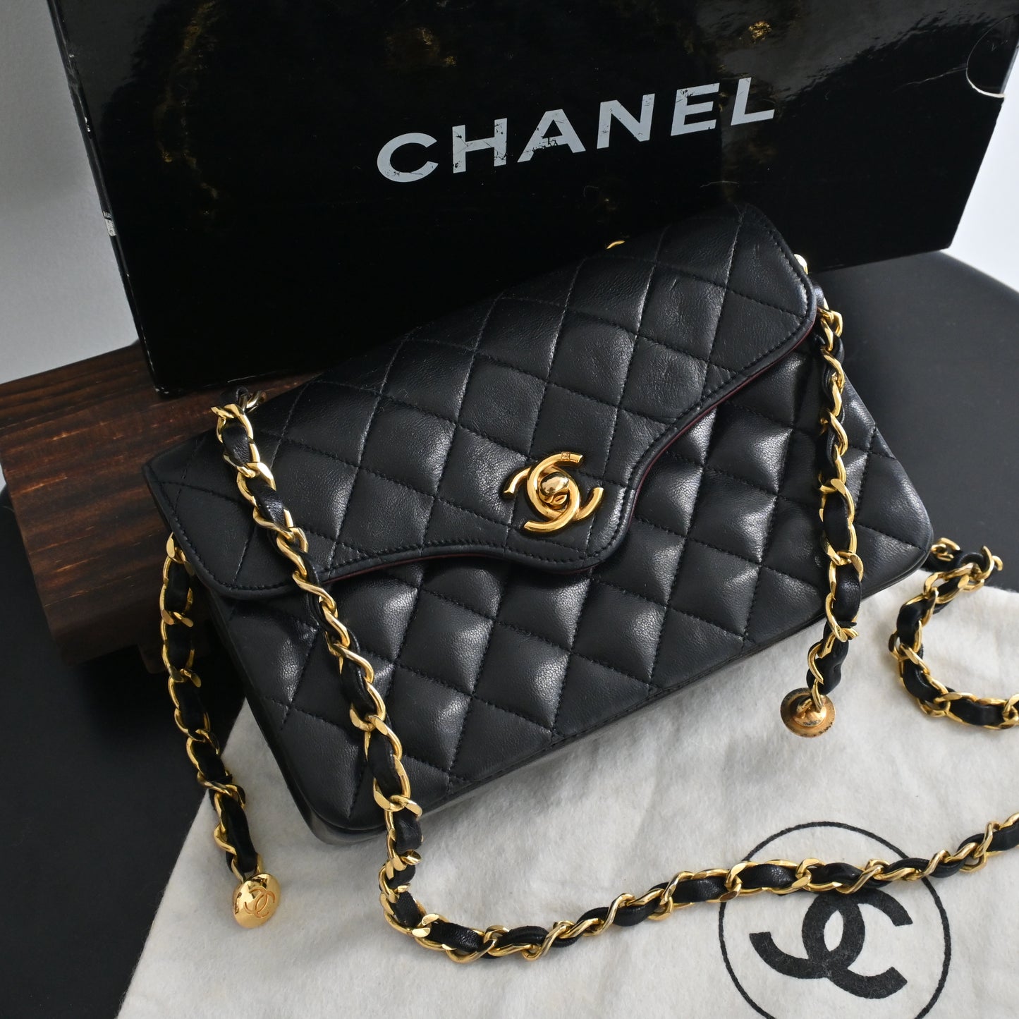 Vintage Chanel Mini Flap Bag 24k GHW