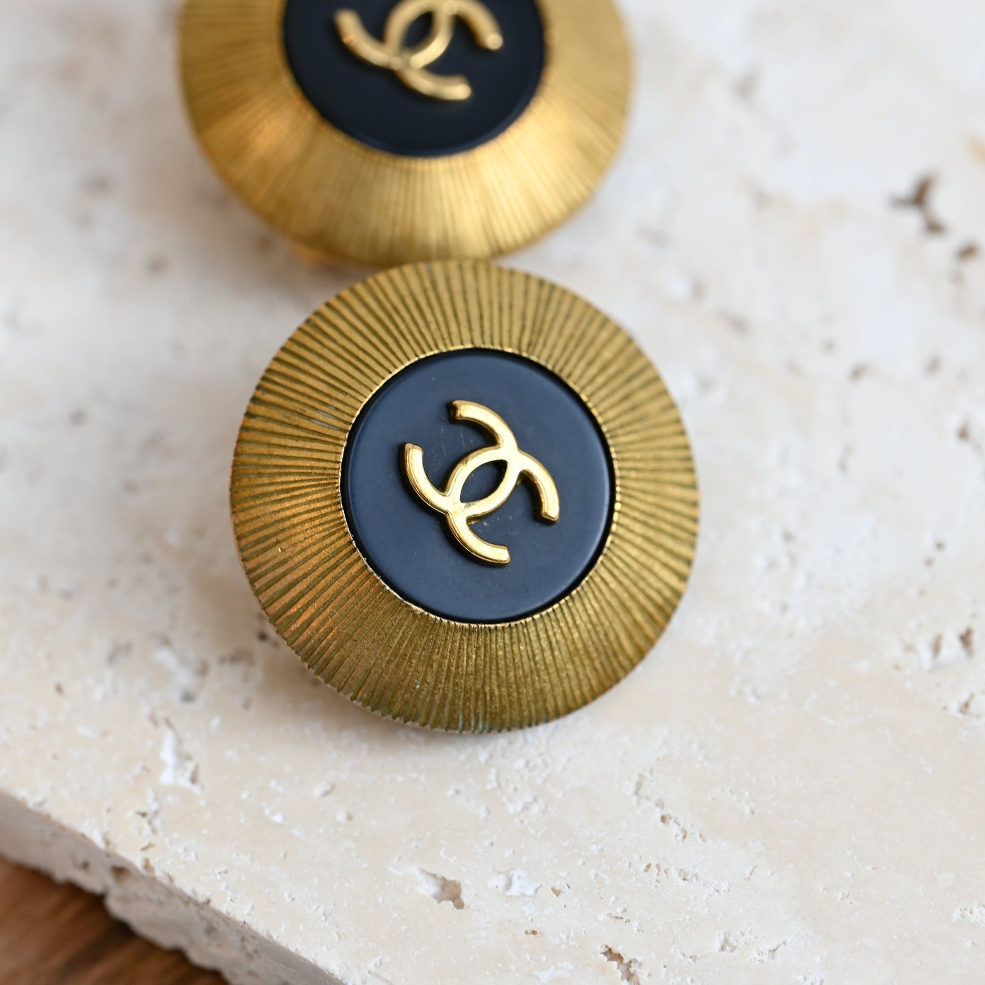 Chanel CC Button Earclip - Leluxe Vintage Sdn. Bhd.