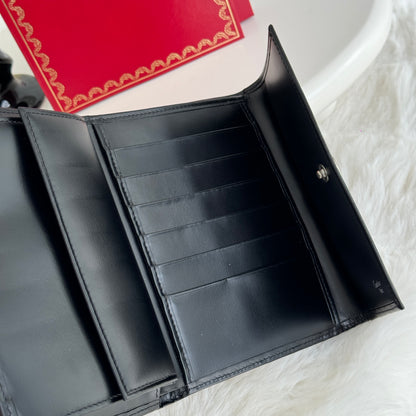 Cartier Panthere Leather Wallet Black