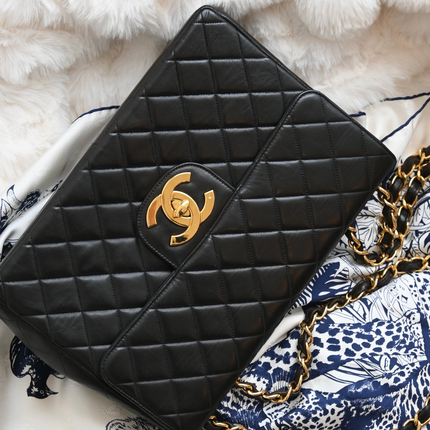 Chanel Matelassé Maxi XL Jumbo CC Flap Bag