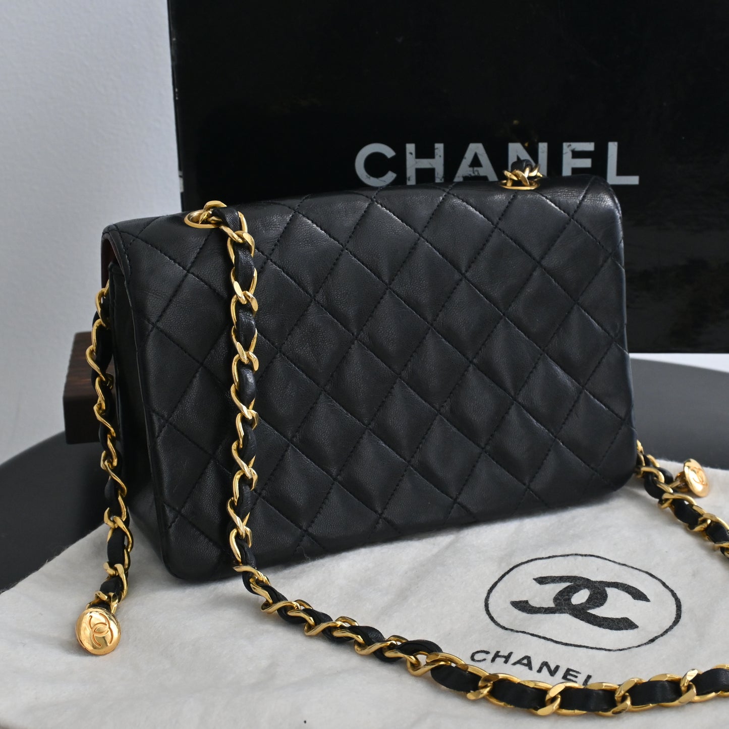 Vintage Chanel Mini Flap Bag 24k GHW